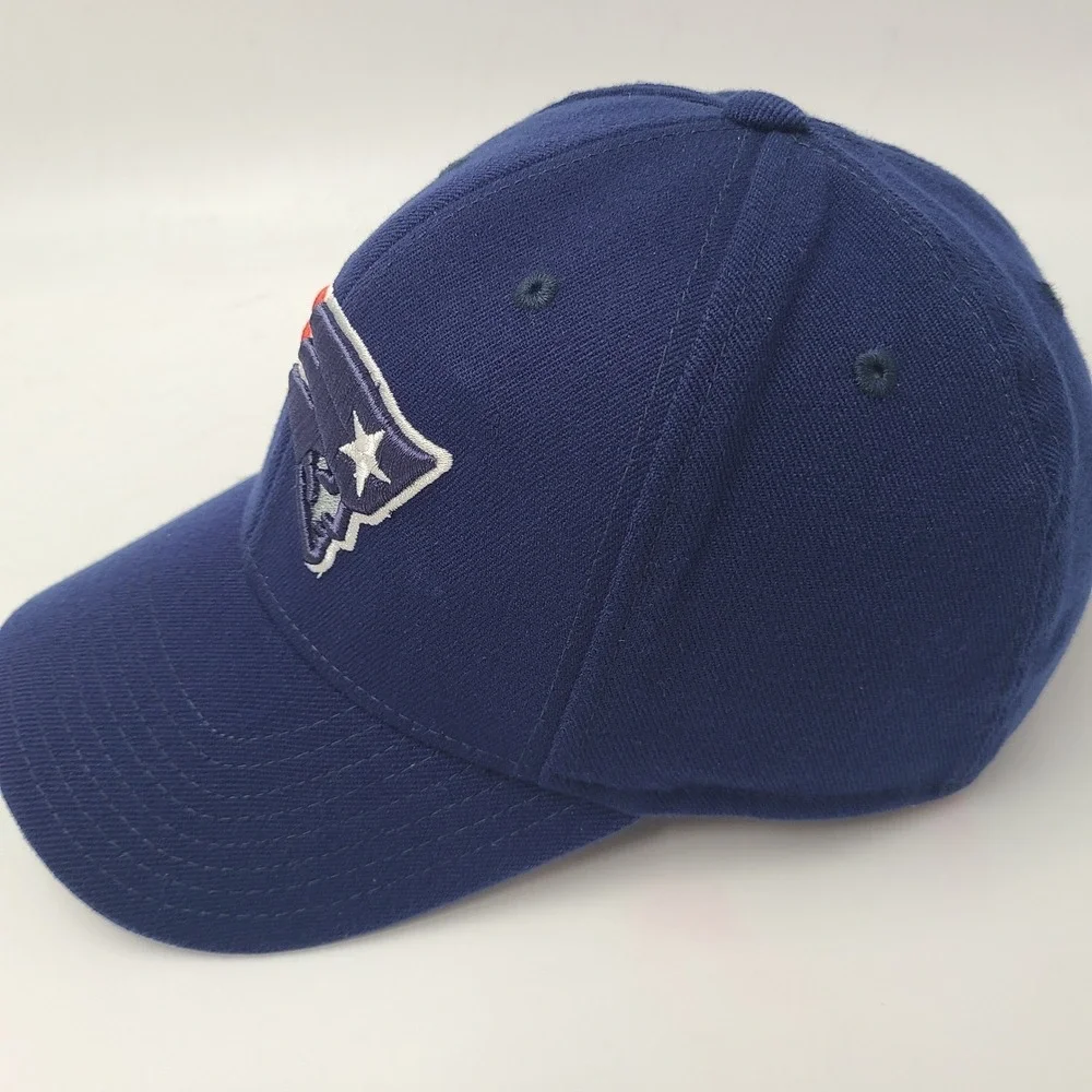 New England Patriots Hat Fitted S-M Reebok Blue NFL Super Bowl XLVI Patch Men